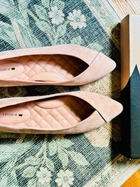 NIB Sz 6.5 Goldfinch LE Birdies Blush Pointed-Toe Quilted Insole Flats